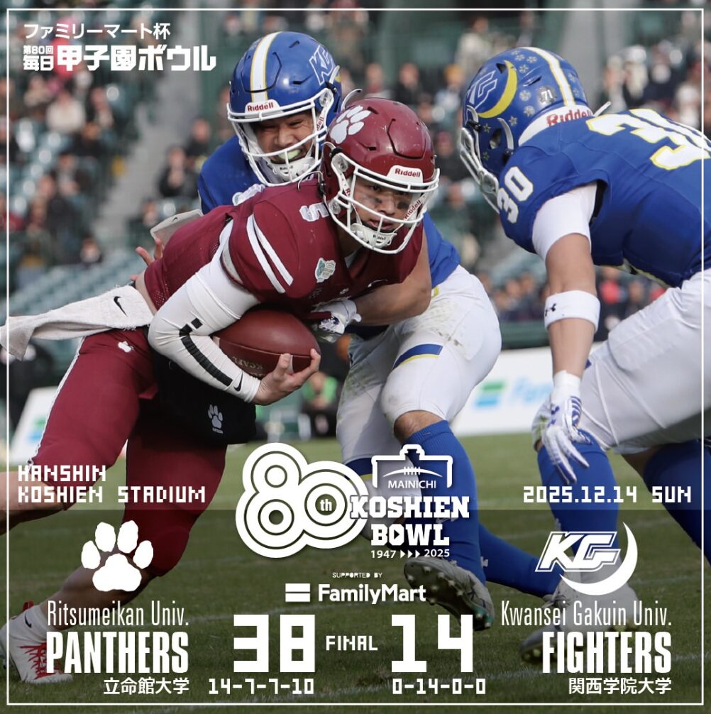 甲子園ボウルの結果