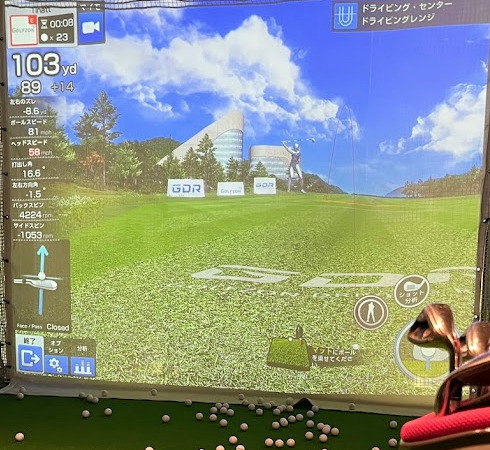 チキンゴルフのシミュレーションゴルフ